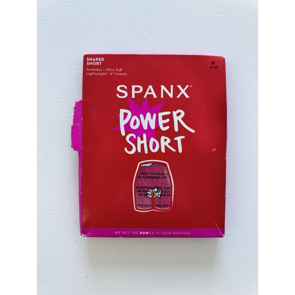 Spanx Women's Power Shaper Short Seamless Ultra Soft 6" Inseam Soft Nude M